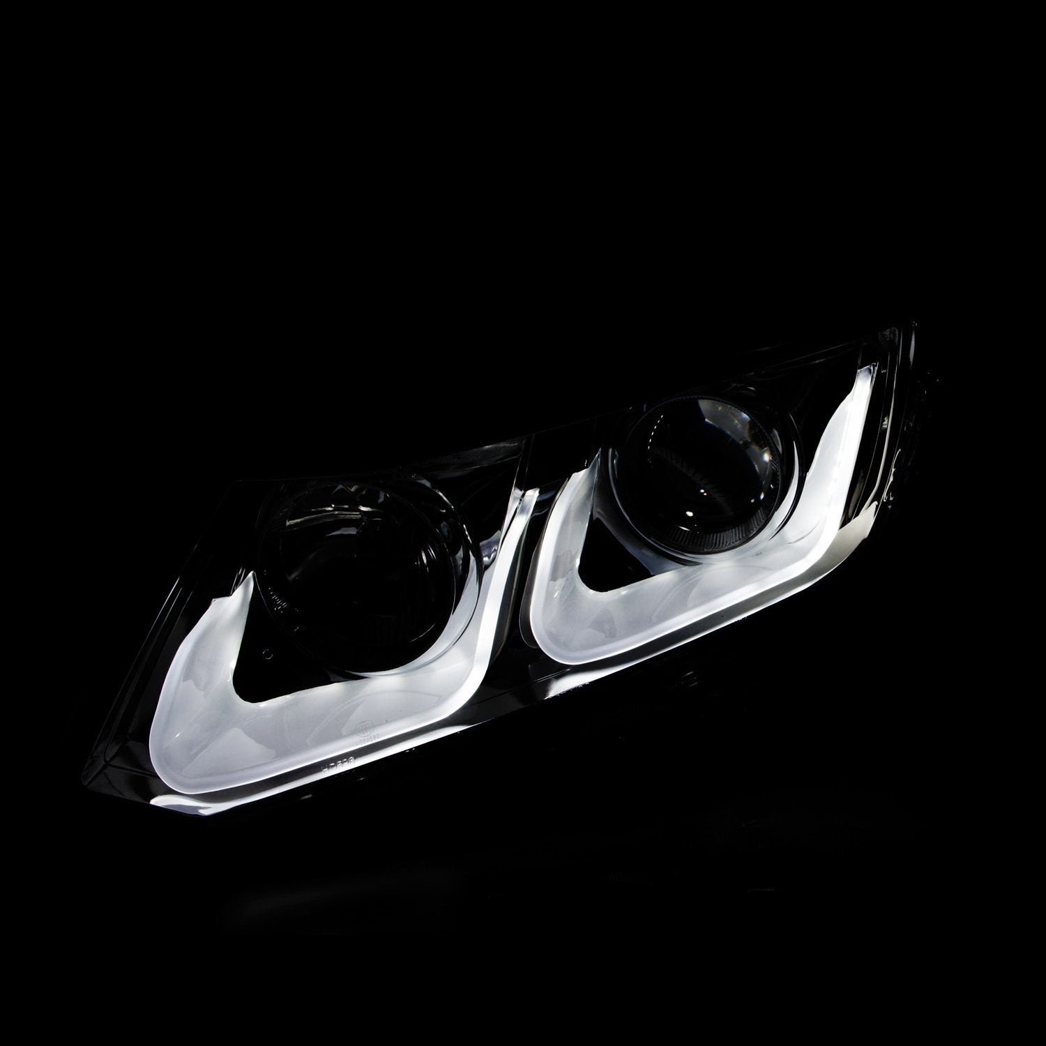 Chrome/Clear/Amber AnzoUSA Bar Style Projector Headlight for Honda Civic