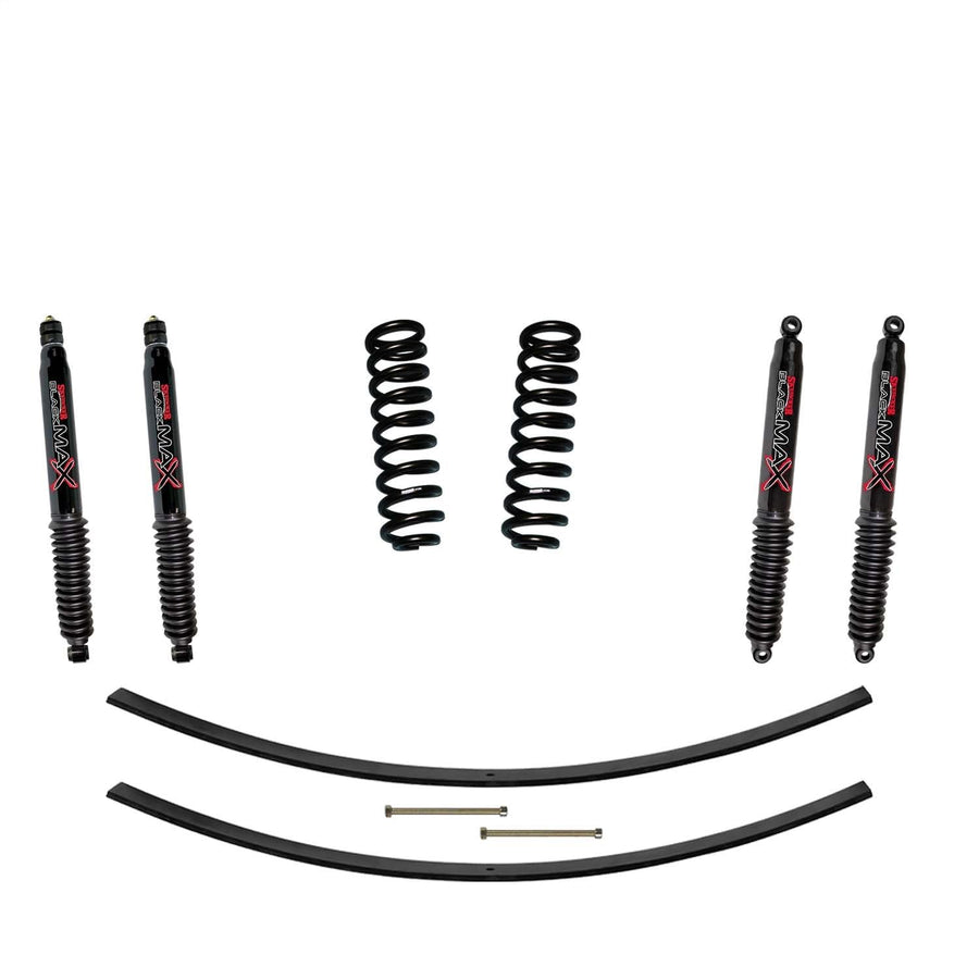 Skyjacker Suspension Lift Kit F820K-B w/Shock Black MAX Shocks 2 in. Lift Incl. Front Coil Springs Rear Add-A-Leafs