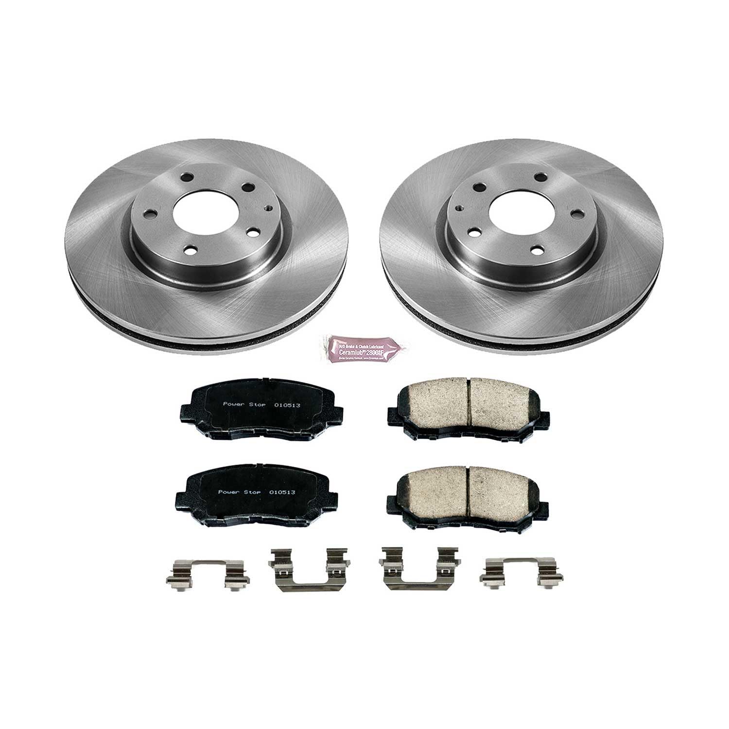 Power Stop Autospecialty KOE6967 Front Replacement Brake Kit-OE Brake Rotors & Ceramic Brake Pads For Mazda CX-5 2013-2015 [Model Specific]