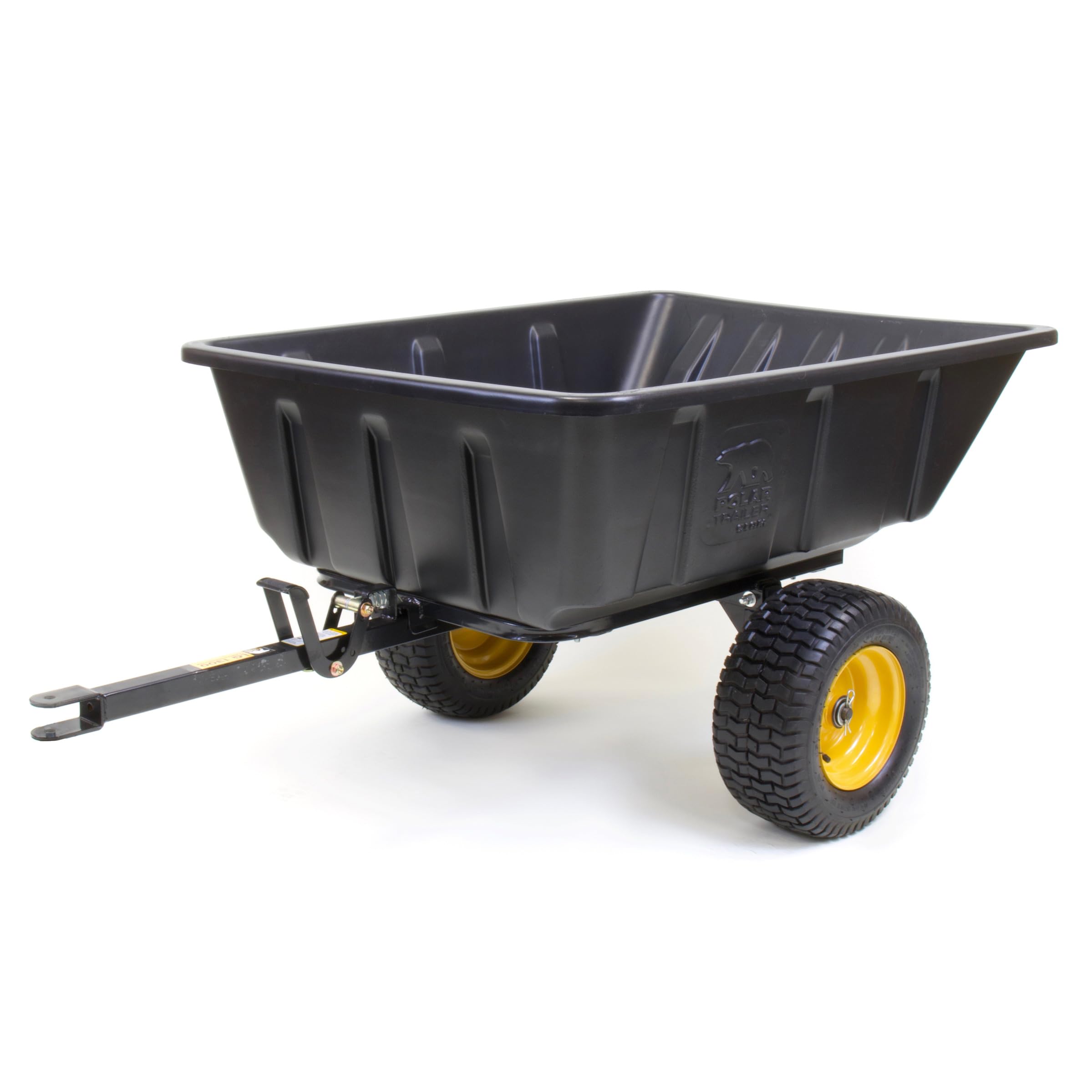 Heavy-Duty Polar Trailer 12816 ATV/UTV Utility Trailer – 1300 lb Capacity, Tilt & Pivot Dump Frame, Rustproof Tub for Outdoor Hauling (50" x 38.5" x 16", Black)