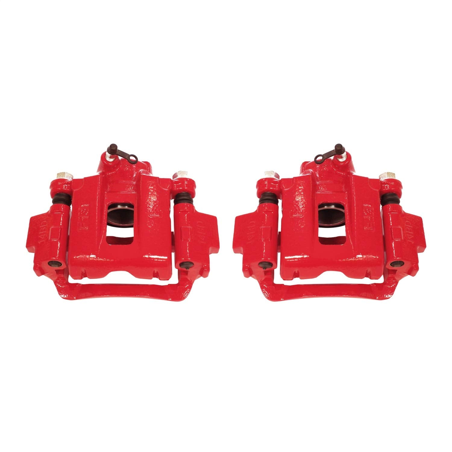 Power Stop Pair of High-Temp Red Powder Coated Rear Calipers For Toyota 4Runner 2003-2009, Toyota FJ Cruiser 2007-2014 [Model Specific]