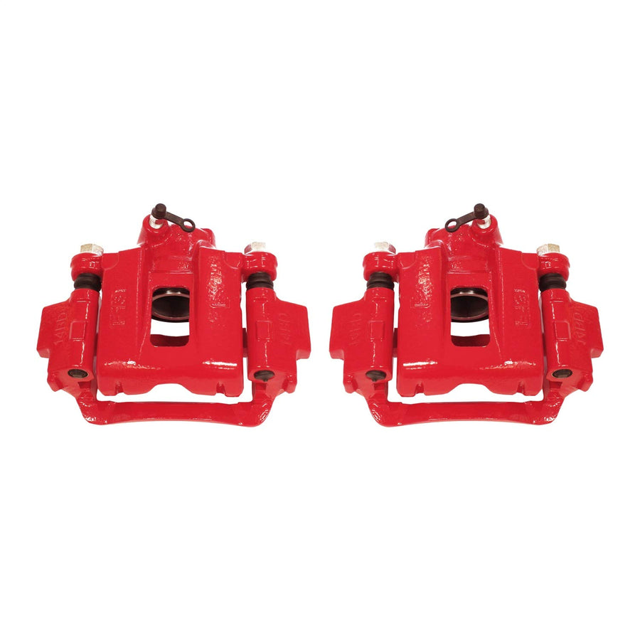 Power Stop Pair of High-Temp Red Powder Coated Rear Calipers For Toyota 4Runner 2003-2009, Toyota FJ Cruiser 2007-2014 [Model Specific]