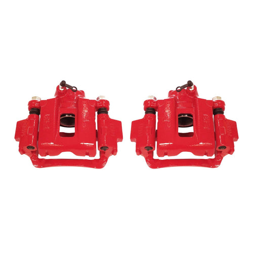 Power Stop Pair of High-Temp Red Powder Coated Rear Calipers For Toyota 4Runner 2003-2009, Toyota FJ Cruiser 2007-2014 [Model Specific]