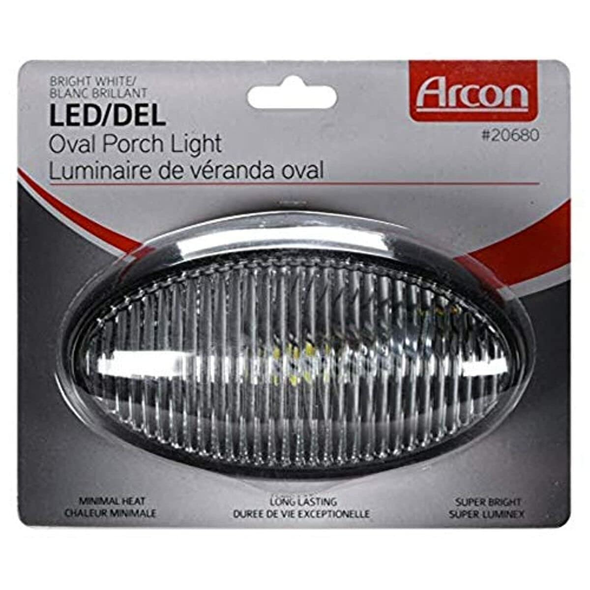Led Bw Ovl Arcon 20680 Prch Lite Wo/sw Blk-clr