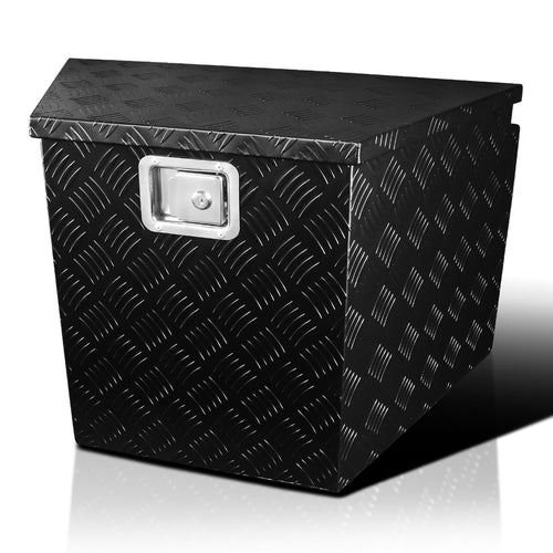 29x16x18 Truck Pickup Bed Utility Chest Aluminum Black Tool Box Trailer Storage W/Lock Key SPEC-D TUNING