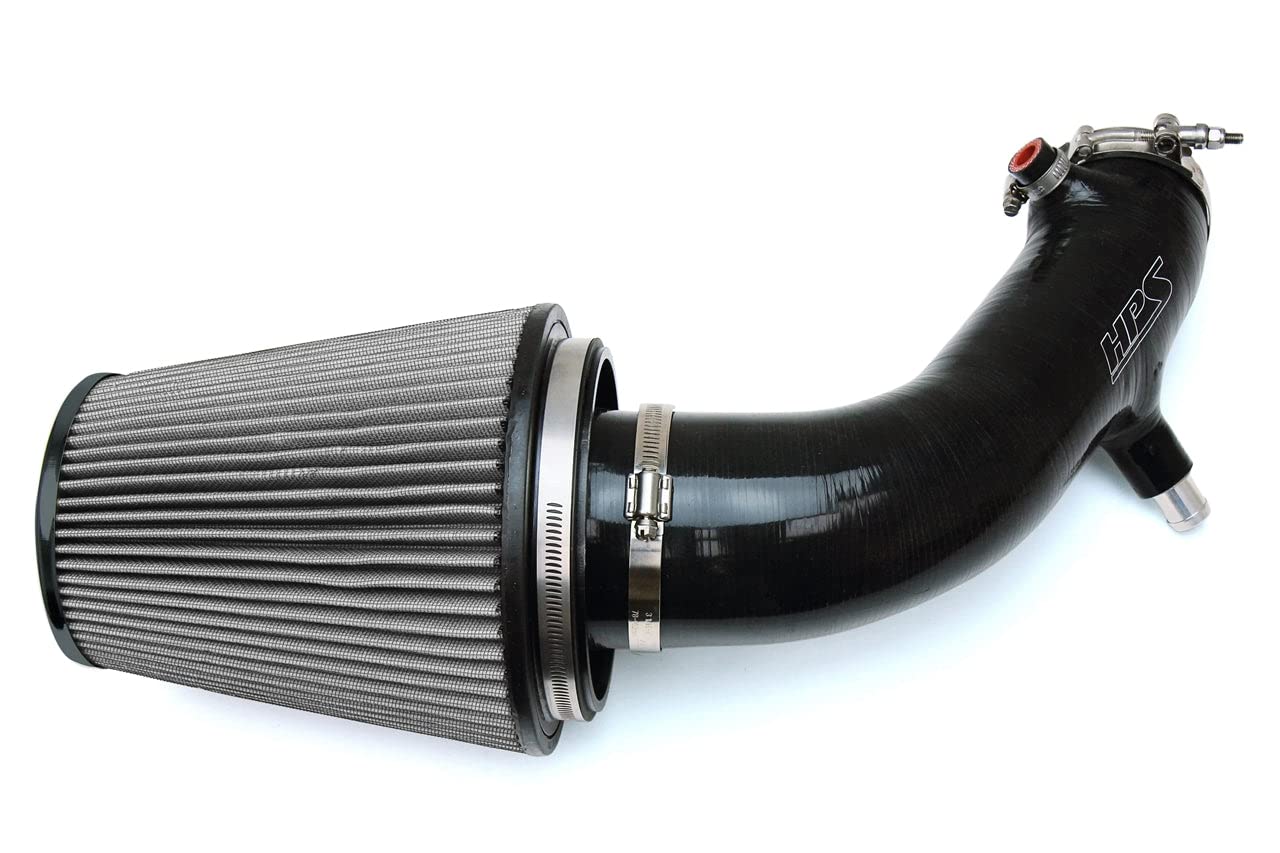 HPS Performance Shortram Black Air Intake Kit Cool Ram Compatible for 2000-2005 Honda S2000 AP1 2.0L AP2 2.2L Throttle Cable, 827-620WB