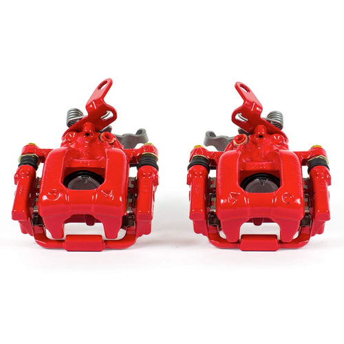 Power Stop Rear S6384 Pair of Calipers High-Temp Red Powder Coated For Audi A3, Audi A3 Quattro, VW Beetle, VW Eos, VW GTI, VW G, VW Jetta, VW Jetta, VW Passat [Model Specific]