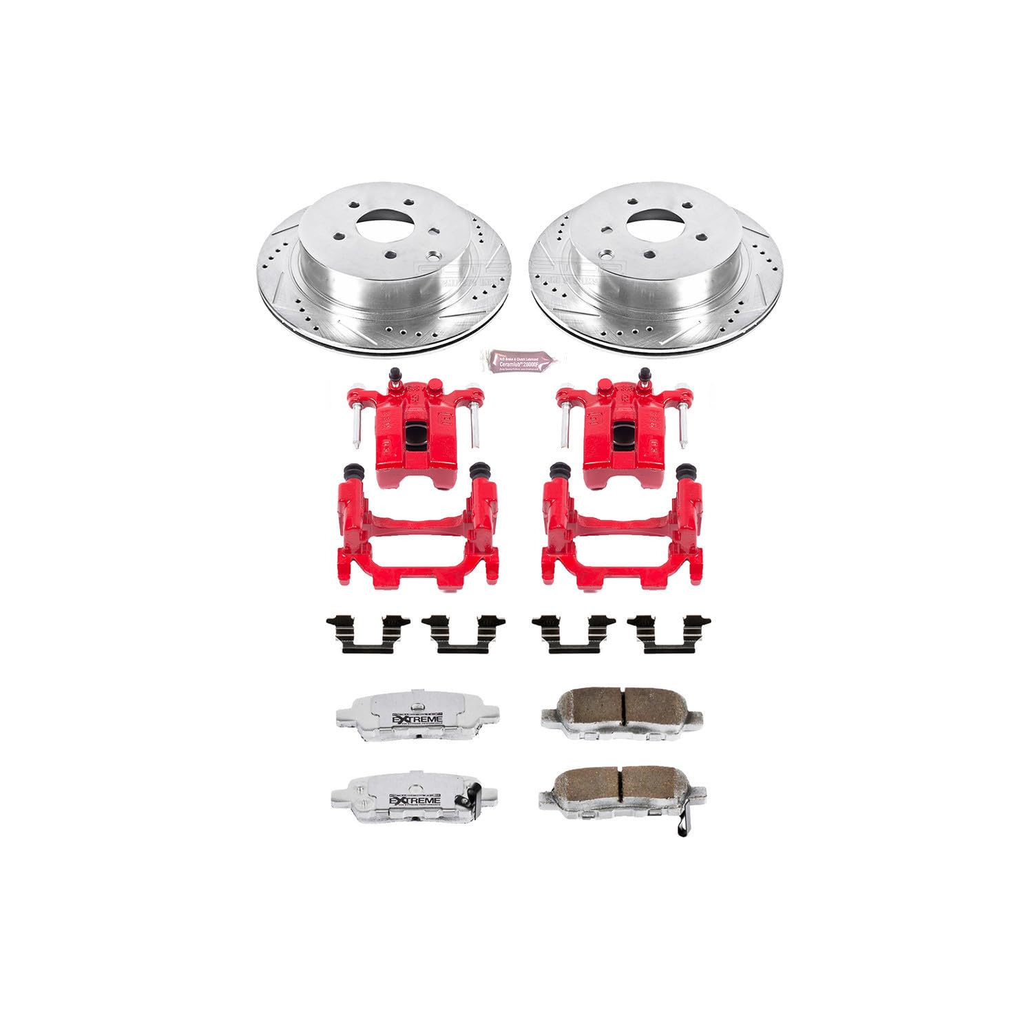 Power Stop Rear KC2427A-26 Z26 Street Warrior Brake Kit For J, M35h, M37, M56, QX60, Murano, Pathfinder, Quest [Model Specific]
