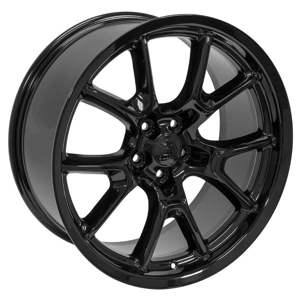 20 Inch OE Wheels DG21 Rim Fits Challenger 50th Anniversary Style 5x115 20x9 Gloss Black - Hollander 10369 (1)