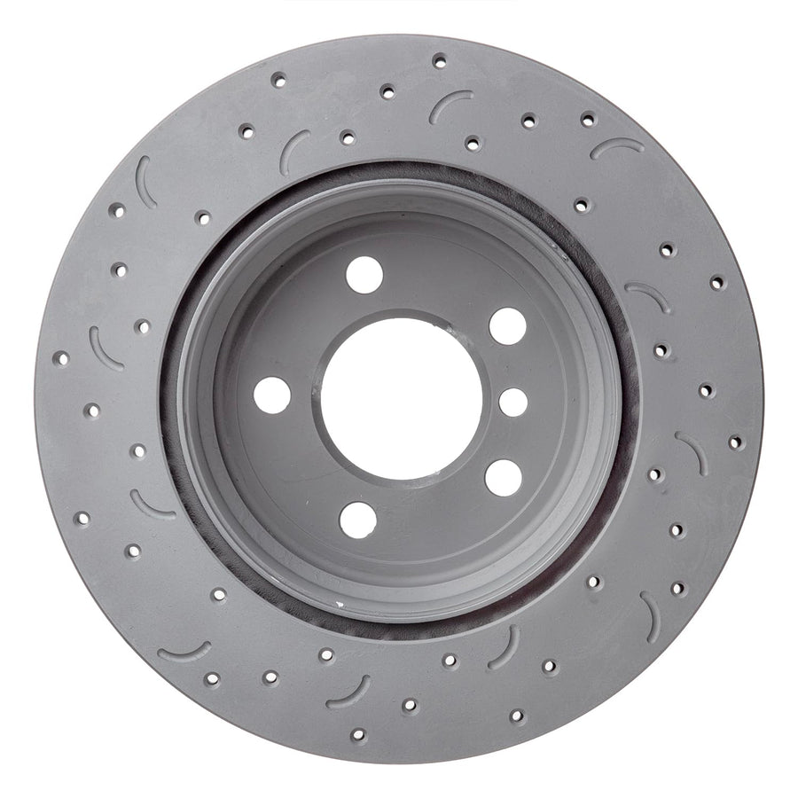 Talon Cross-Drilled and Slotted Vented Rotor, Hawk Performance Brakes, 12.59 in. Diameter, 3.1 in. Height