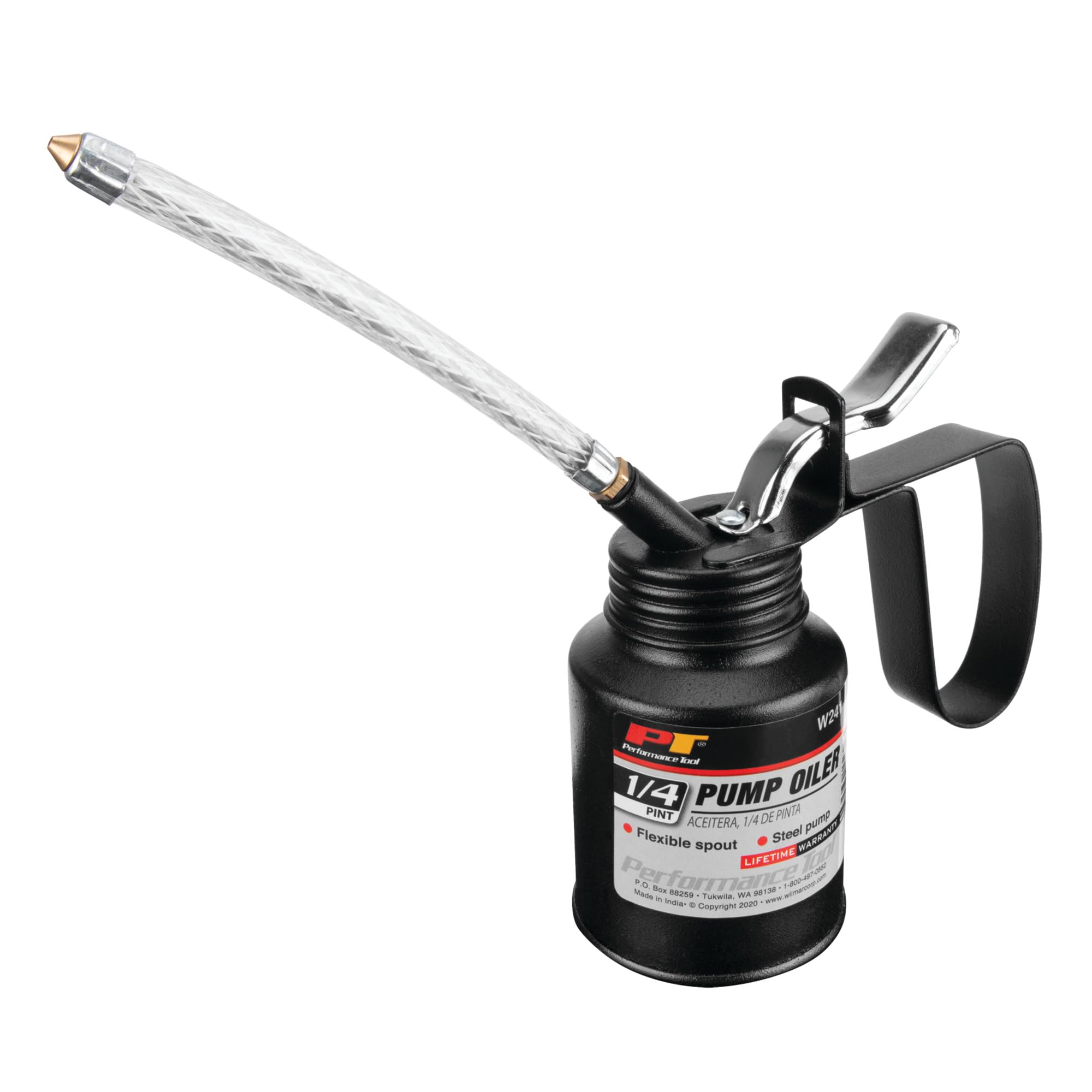 Precision Steel Pump Performance Tool W241 with Flexible Spout, Convenient 1/4 Pint Size for Easy Oil or Fluid Transfer