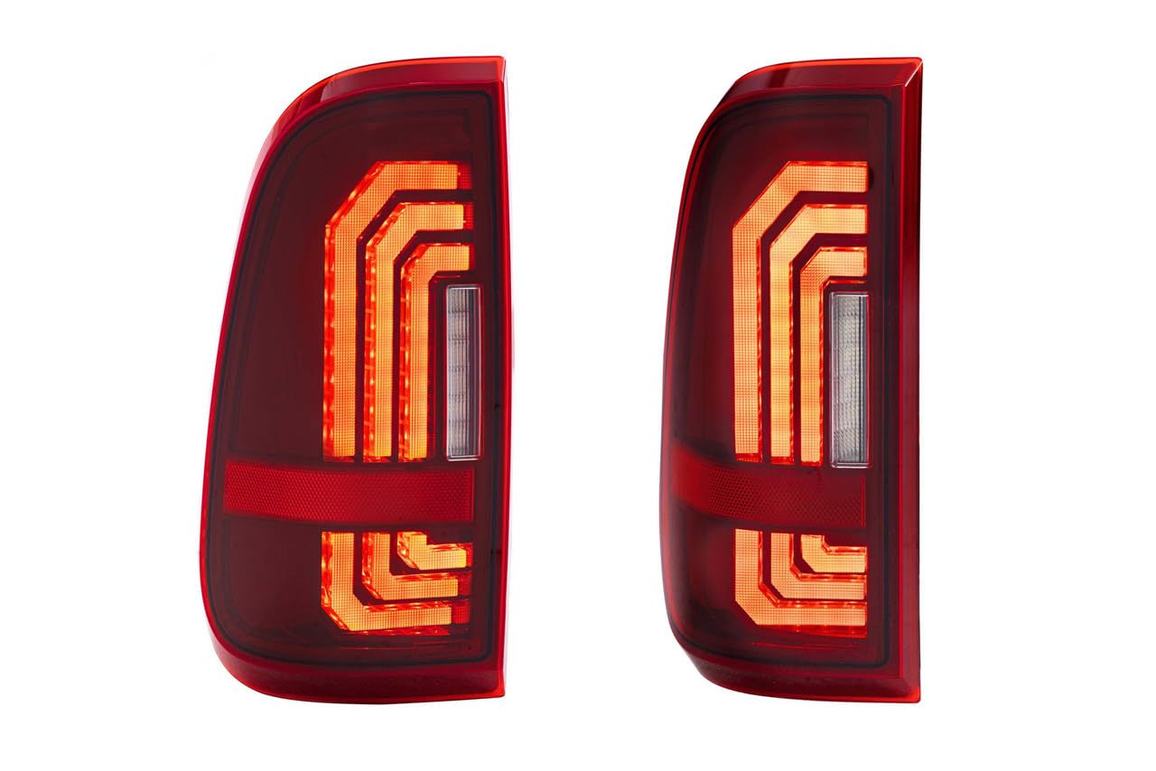 Ford Super Duty Morimoto XB LED Taillights Fits 99-16, Plug and Play Taillight Assemblies (Red)