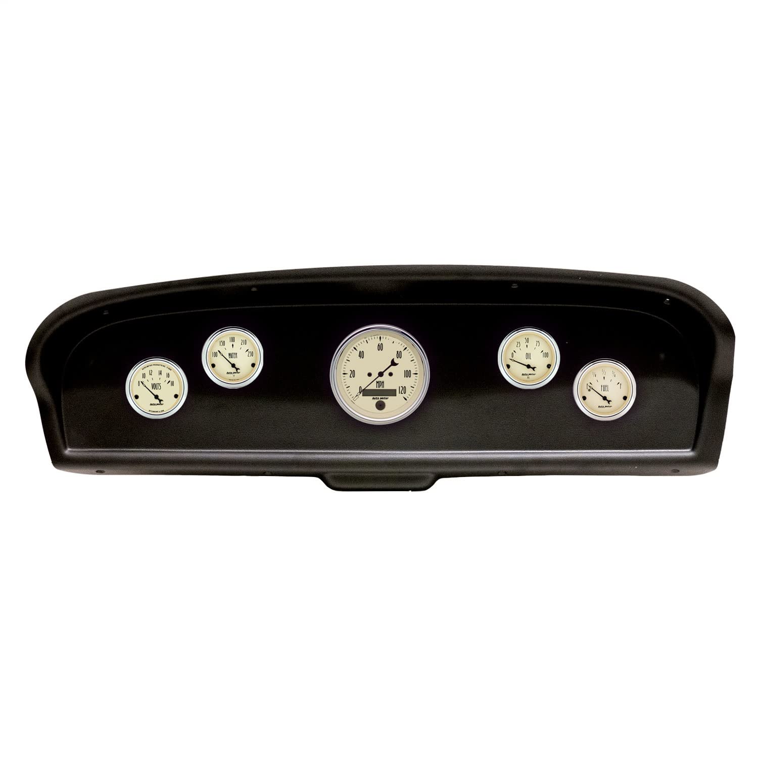 AutoMeter Dash Kit Direct Fit, (3 3/8" X1, 2 1/16" X4), Ford Truck 61-66, Antique Beige (2105-02)