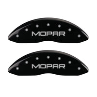 MGP Caliper Covers 'MOPAR' 42002SMOPBK Engraved Caliper Cover with Black Powder Coat Finish and Silver Characters, (Set of 4)