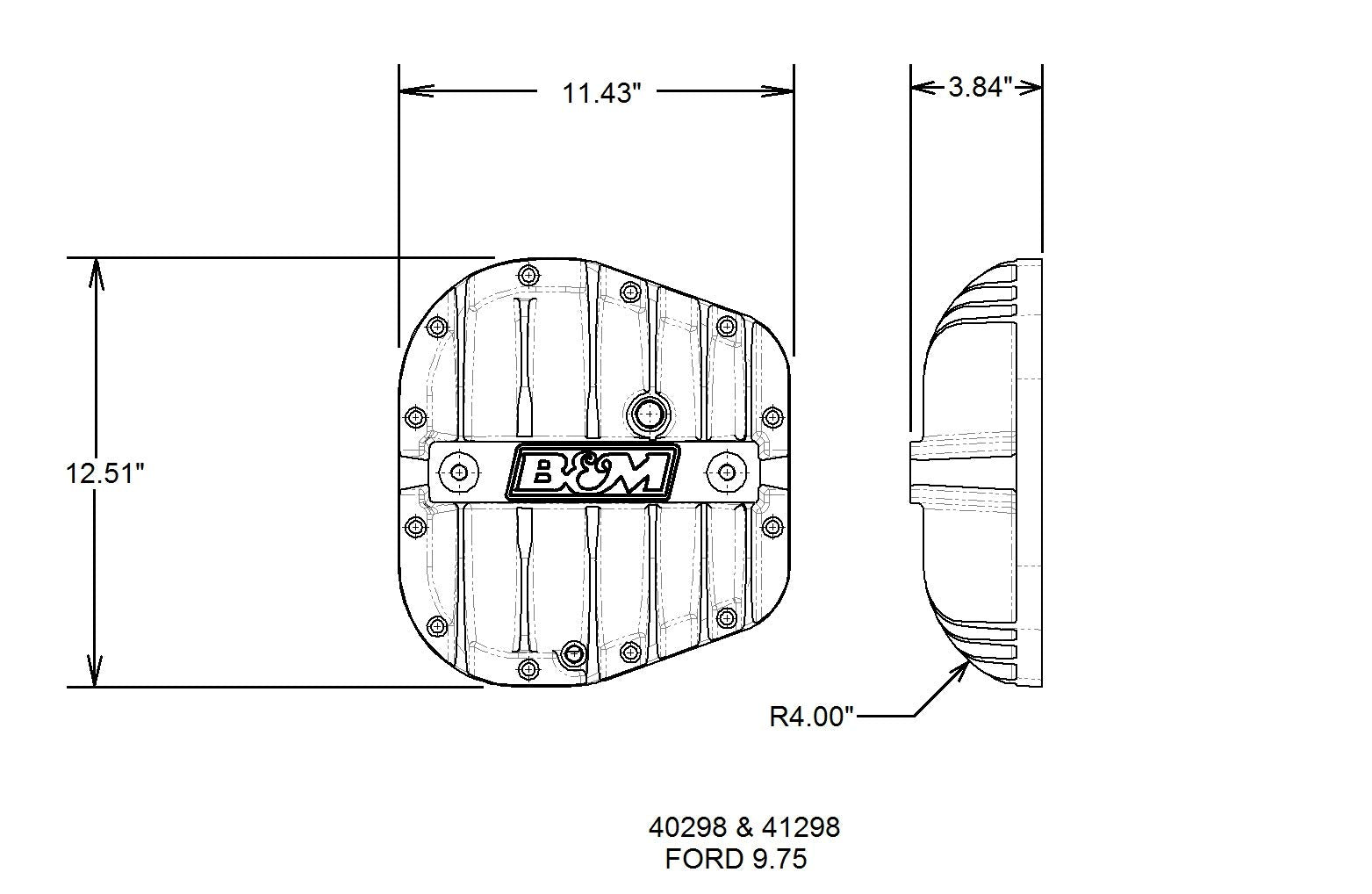 Hi-Tek Aluminum Differential Cover B&M 40298