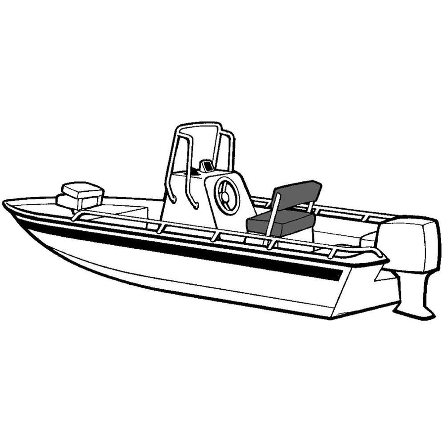 Carver Performance Poly-guard By Covercraft Styled-to-fit Boat Cover F/21.5&39; V-hull Center Console Shallow Draft Boats - Grey