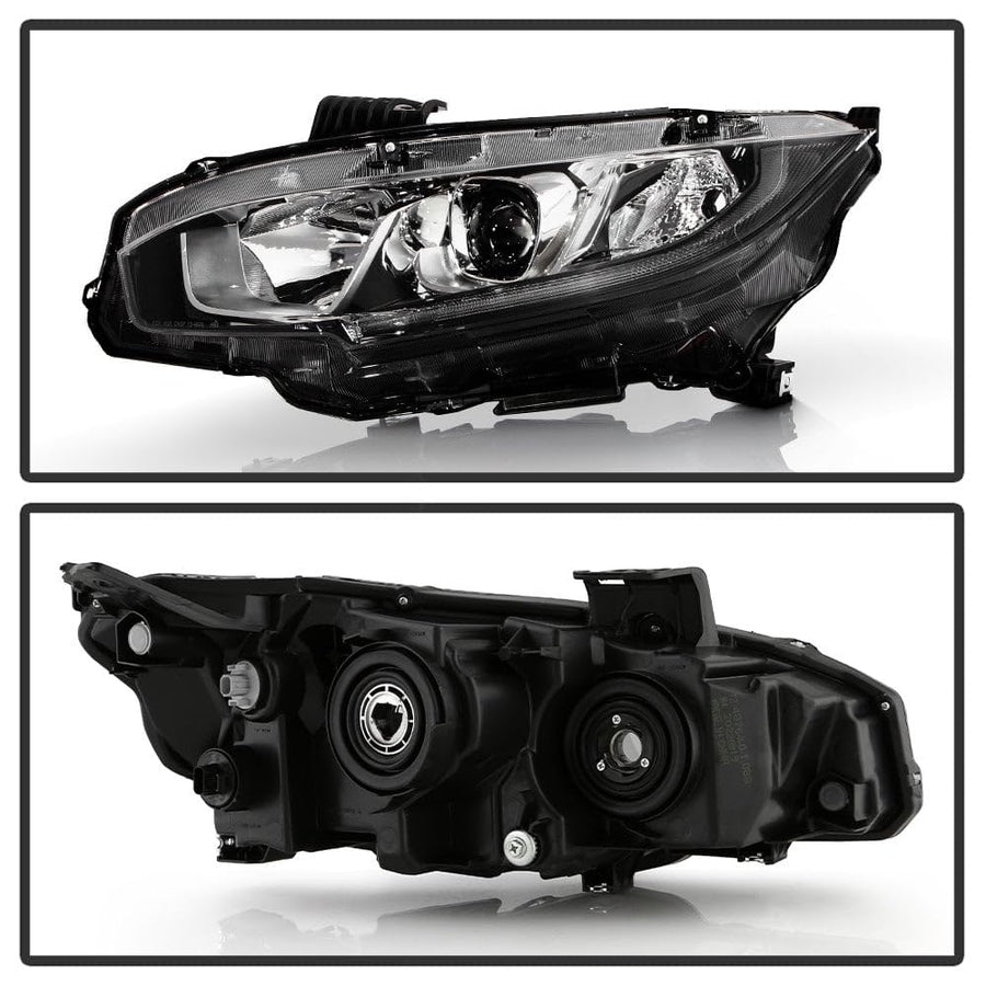 ( OE ) Honda Civic 16-21 Projector Headlight Halogen Models ( Don‘t Fit Xenon HID and LED Models ) - Low Beam-H11(Not Included) ; High Beam-HB3(Not Included) ; Signal-WY21W(Not Included) - OE Chrome