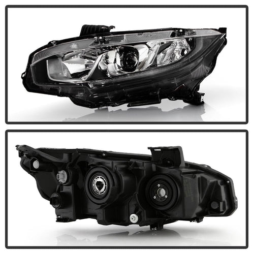 ( OE ) Honda Civic 16-21 Projector Headlight Halogen Models ( Don‘t Fit Xenon HID and LED Models ) - Low Beam-H11(Not Included) ; High Beam-HB3(Not Included) ; Signal-WY21W(Not Included) - OE Chrome