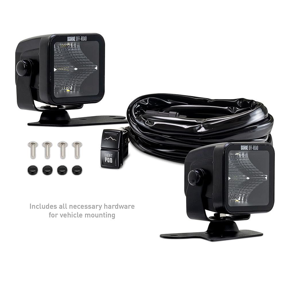 Borne Ford Bronco Off-Road Ditch Light Set (2) 3X3 Flood