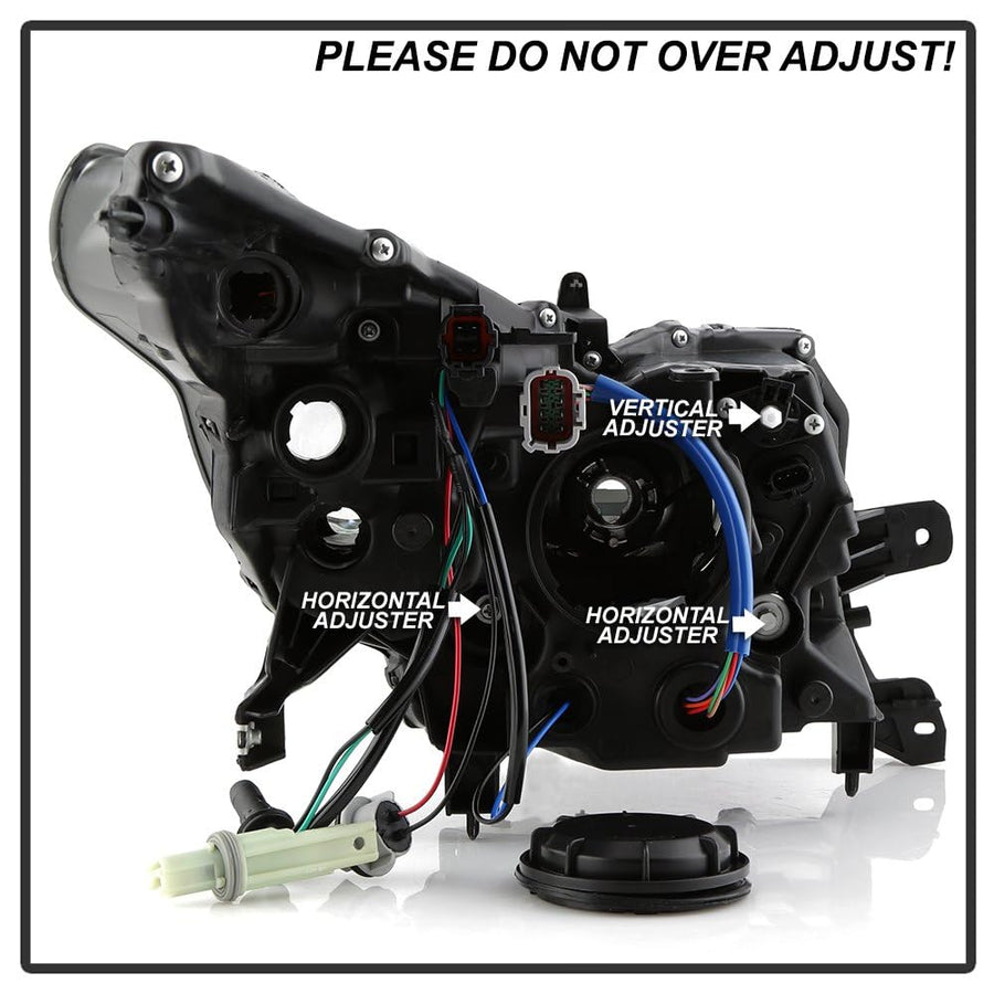 Spyder Infiniti FX37 FX35 FX50 QX70 09-17 HID w/AFS Headlight - Low Beam-D2S(Not Included) ; High Beam-D2S(Not Included) ; Signal-WY21W(Included) ; Parking-W5W(Included) - OE Black Left