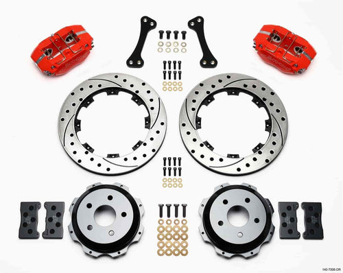 Rear DP Kit,12.19", Drilled, Red