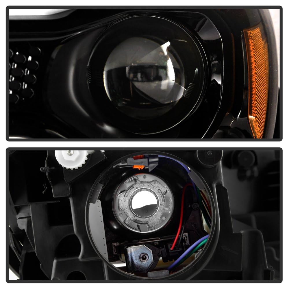 Jeep Compass 17-20 Spyder (xTune) LED DRL Projector Headlights - Low Beam-HB4(Included) ; High Beam-HB4(Included) ; Signal-PY21W(Included) - Black