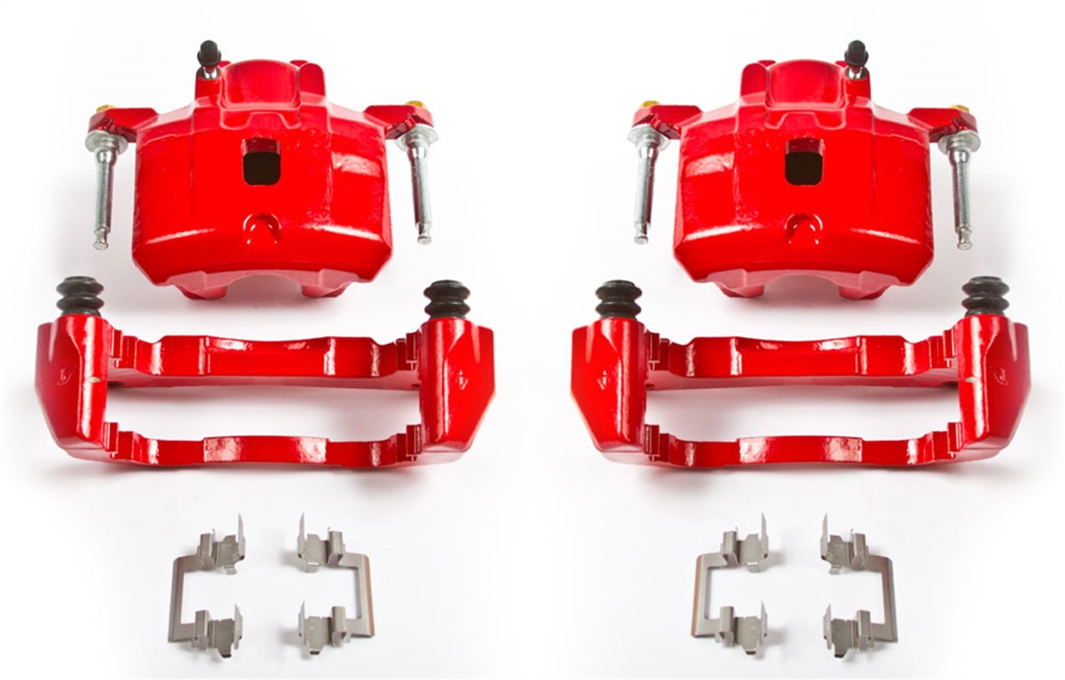 Power Stop S2614 Front Pair of High-Temp Red Powder Coated Calipers