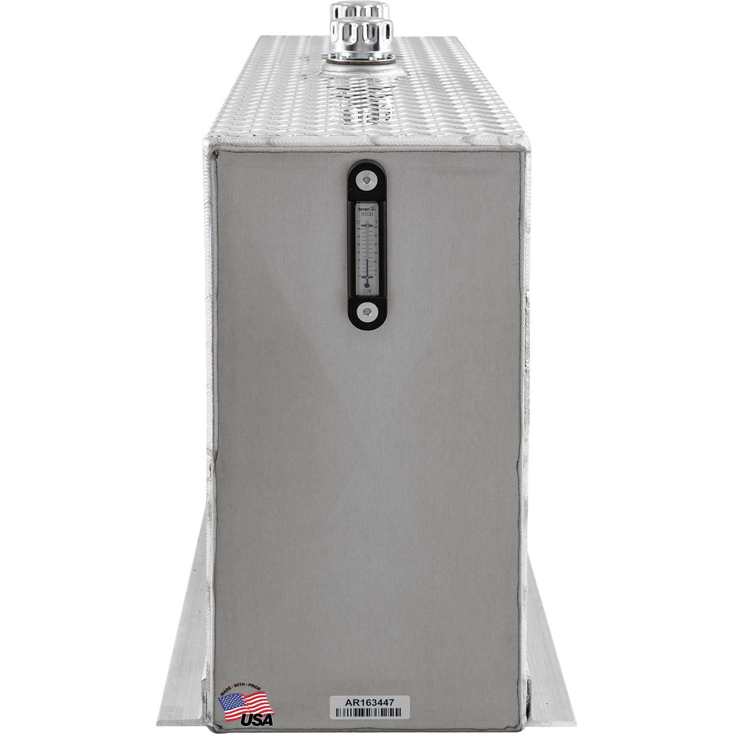 Buyers Products 50 Gallon UR50A Upright Aluminum Hydraulic Reservoir, Lightweight, With Baffles & Sight Gauge, Hydraulic Tank for Trucks