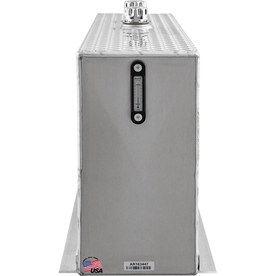 Buyers Products 50 Gallon UR50A Upright Aluminum Hydraulic Reservoir, Lightweight, With Baffles & Sight Gauge, Hydraulic Tank for Trucks