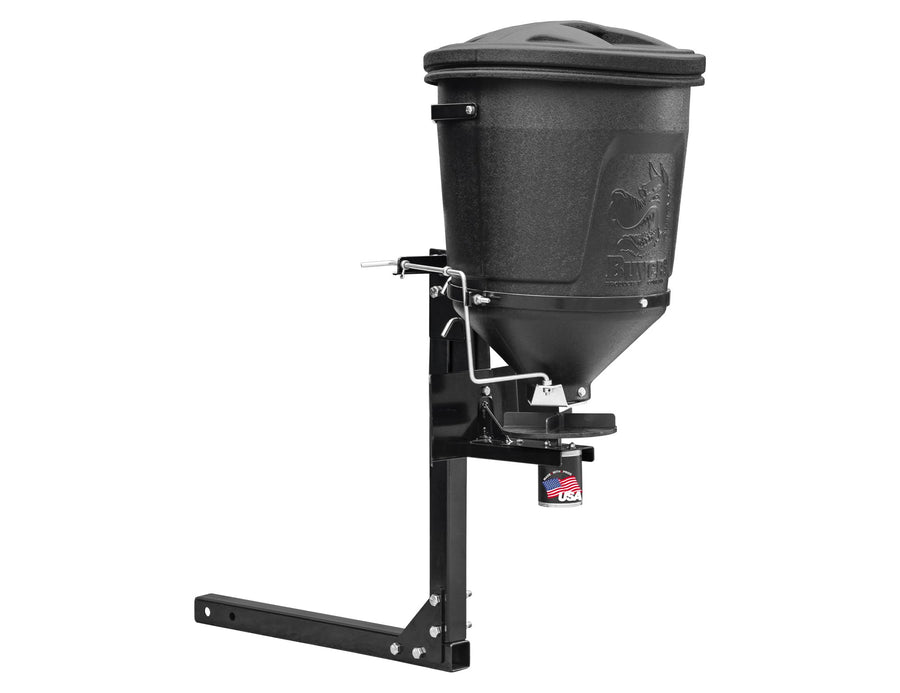 UTV Broadcast Spreader Buyers Products UTVS16 For Salt, Grass Seed, Fertilizer, Deer Feeder Seed and More, 150 lb. Capacity with Lid, UTV All Season Spreader
