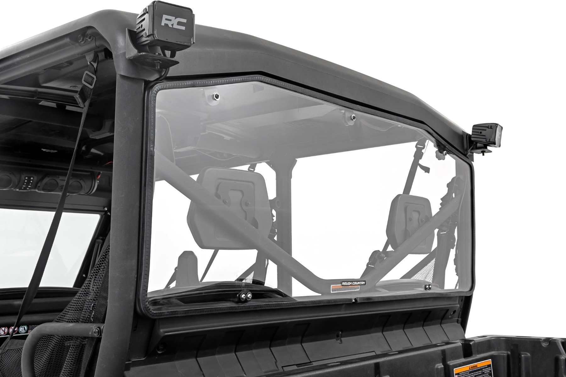 Rough Country Rear Panel Cab for Can-Am Defender HD 8/HD 9/HD 10 - Scratch Resistant, Easy Install
