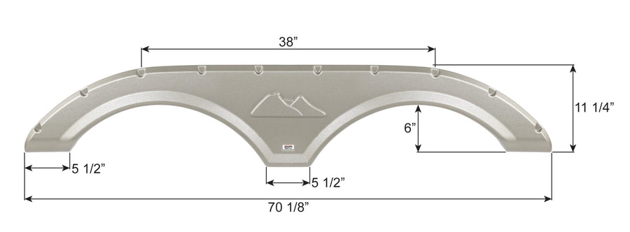 Fender Skirt ICON 14561, Tandem, Keystone, FS1772, Champagne