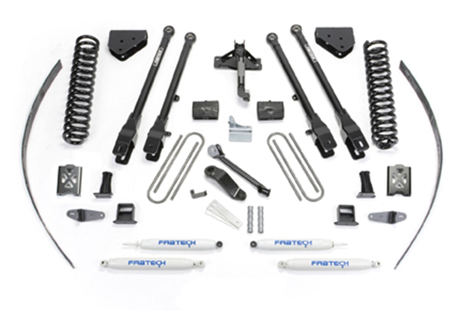 Fabtech 4LINK SYSTEM 8" W/COILS & PERF SHKS 05-07 FORD F350 4WD