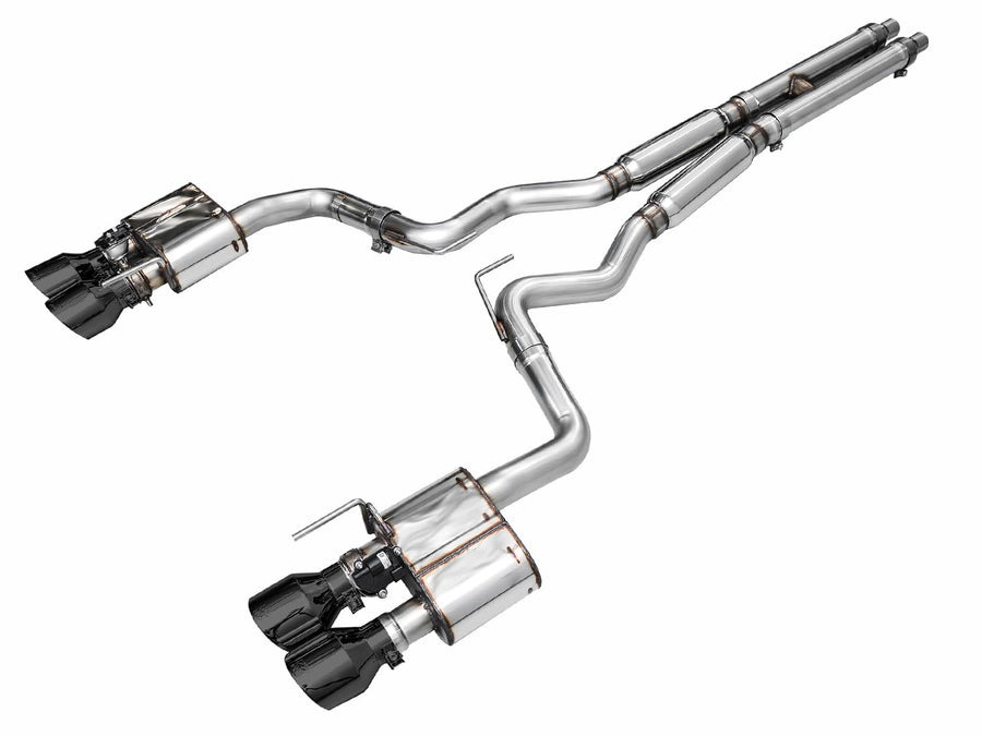 AWE 2024 Ford Mustang GT Fastback SwitchPath RWD Catback Exhaust w/ Quad Diamond Black Tips