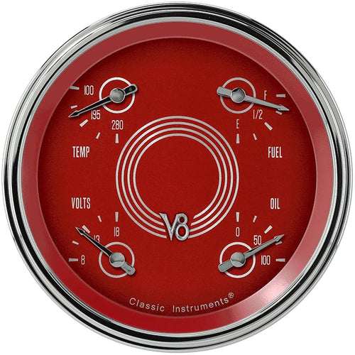 V8 Red Steelie V8RS31SLC 4 5/8" Quad