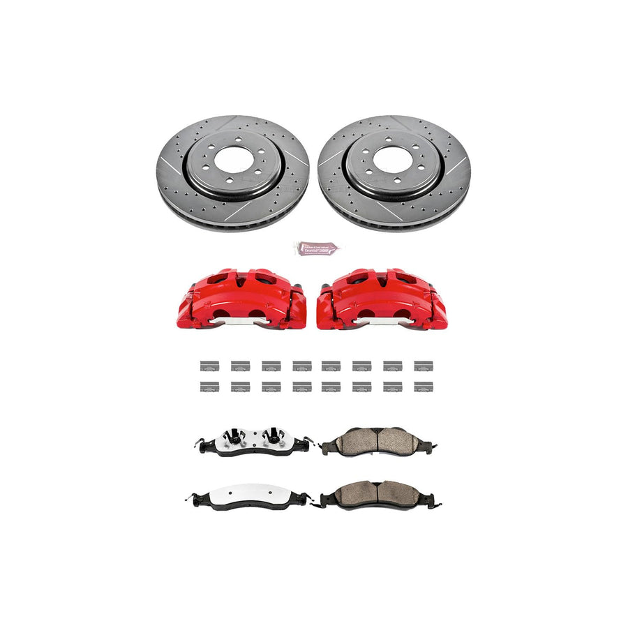 Power Stop Front KC4682-36 Z36 Truck and Tow Brake Kit with Calipers For Ford Expedition 2007-2009, Lincoln Navigator 2007-2009 [Model Specific]