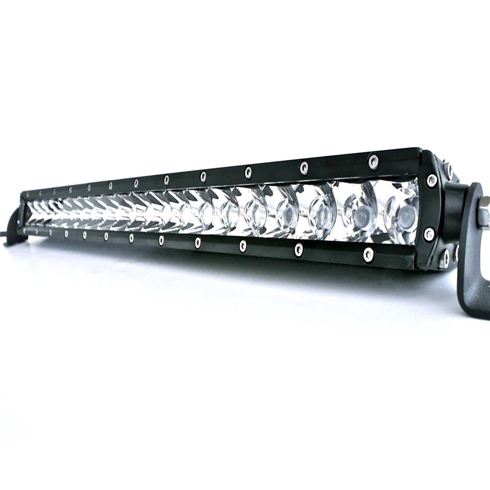 LED Light Bar Black Horse 20in 5W Single Row Clear Compatible with All Cars,Trucks and SUVs-PL3104FS-SNL5W