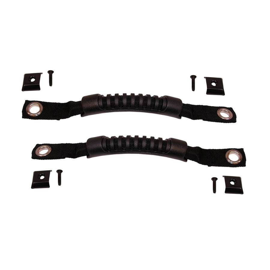 Rugged Ridge CJ/Wrangler YJ Door Pull Straps for Jeep | Nylon, Black | 11825.01 | Fits 1976-1995 Jeep CJ & Wrangler YJ