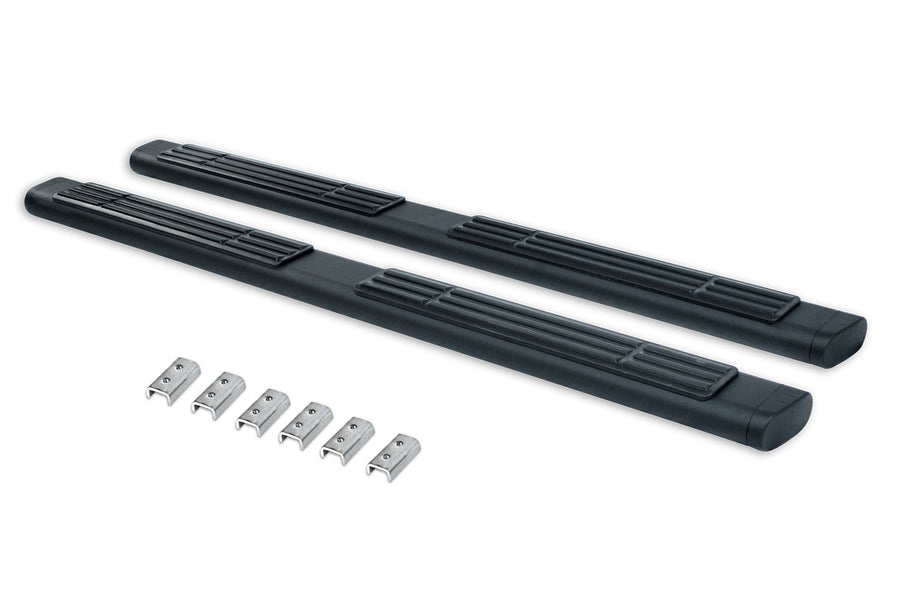 6" OE Xtreme Sidesteps & Brackets Go Rhino | Galvanized Steel, Textured Black | 686415587T | Fits 2015-2024 Ford F-150 Super Crew; 2017-2024 Ford F-150 Raptor Super Crew & Others (See Description)