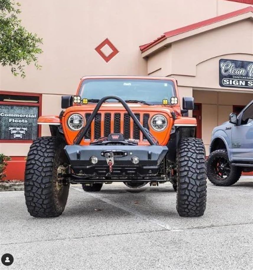 CrawlTek Front Pyro Subby Bumper - Black compatible with 2018-2023 Jeep Wrangler JL