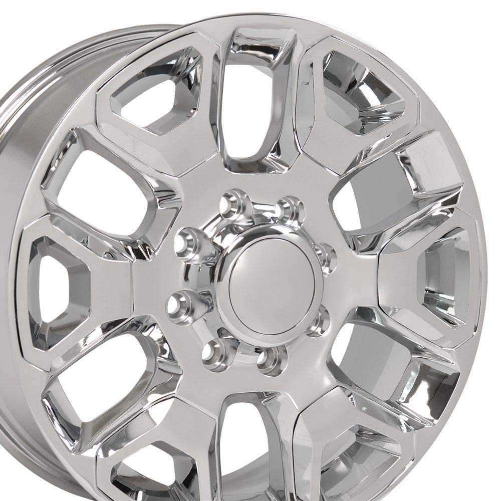 Chrome Wheel with Chrome Insert OE Wheels LLC DG66-20080-8165-54C-ic (20 x 8. inches /8 x 165 mm, 54 mm Offset)