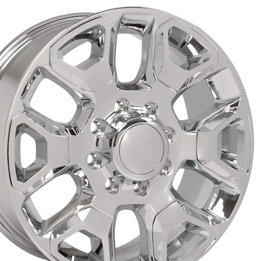 Chrome Wheel with Chrome Insert OE Wheels LLC DG66-20080-8165-54C-ic (20 x 8. inches /8 x 165 mm, 54 mm Offset)