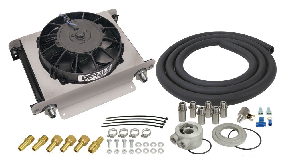 Hyper-Cool Derale 15660 Remote Engine Oil Cooler , Black