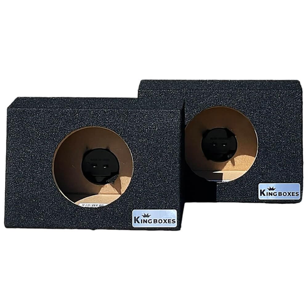 6.5" Universal Car Speaker Enclosures, Pair, Carpet Finish by King Boxes