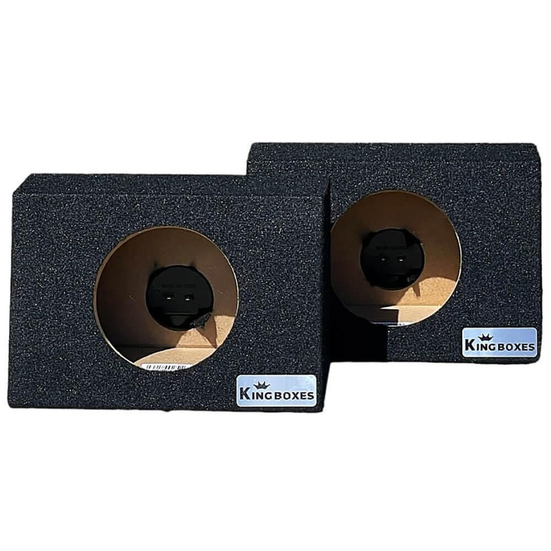 6.5" Universal Car Speaker Enclosures, Pair, Carpet Finish by King Boxes