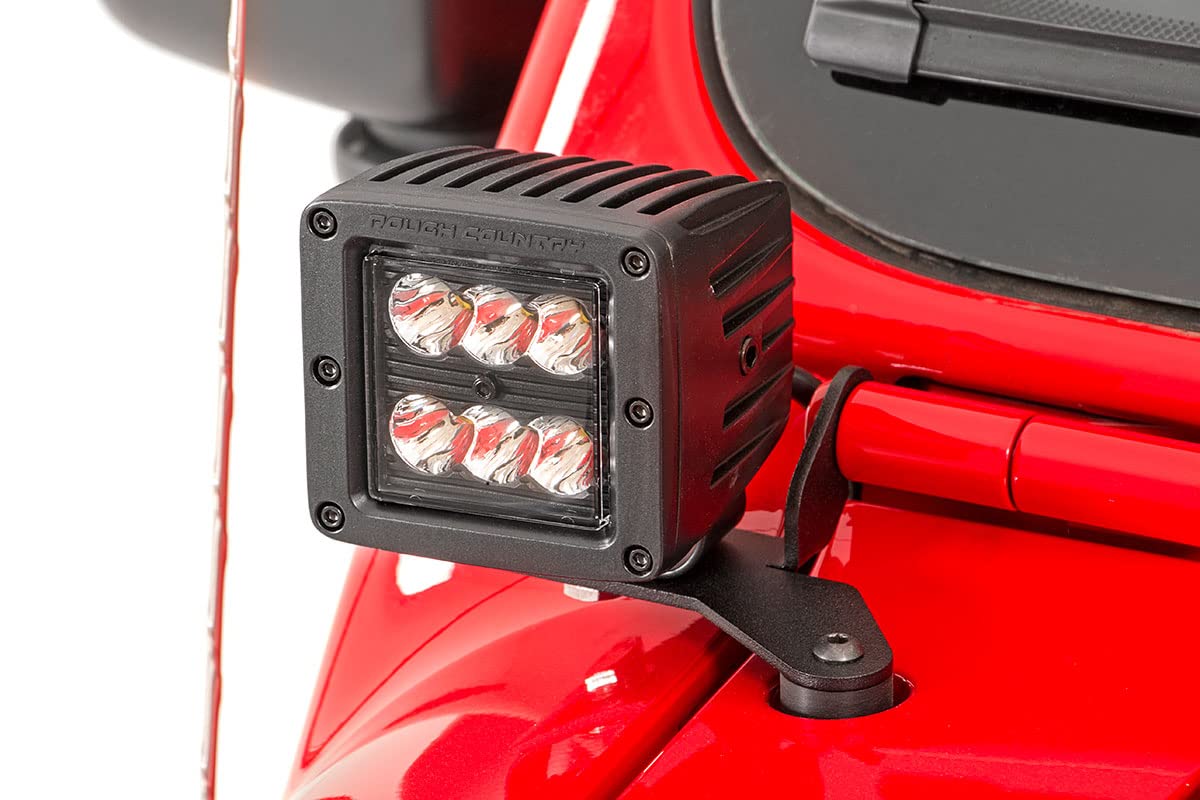 2" Rough Country DRL LED Lower Windshield Kit for 18-23 Jeep JL/JT - 70052DRL