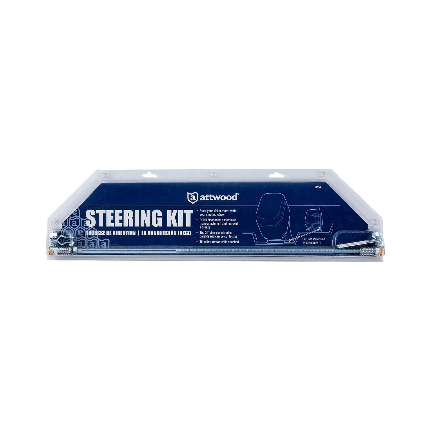 Outboard Kicker Motor Steering Kit attwood 11663-7