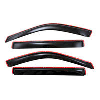 TrailFX Acrylic Rainguards Low Profile Fits 2022-2025 Toyota Tundra Crew Max in-Channel Smoke Window Vents Snap-in Installation Set of 4 Rain Guards TrailFX 4888IC