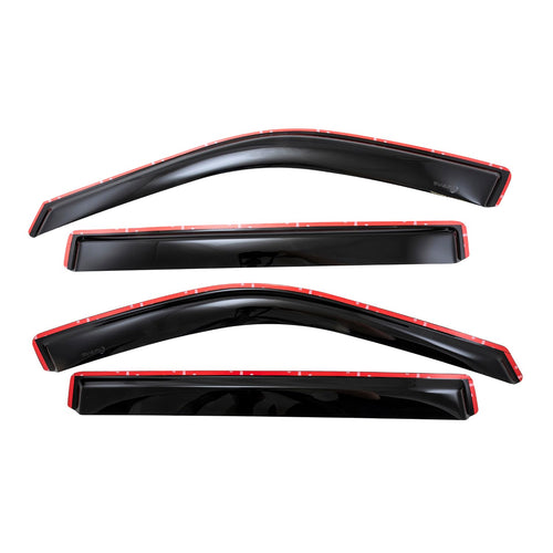 TrailFX Acrylic Rainguards Low Profile Fits 2022-2025 Toyota Tundra Crew Max in-Channel Smoke Window Vents Snap-in Installation Set of 4 Rain Guards TrailFX 4888IC