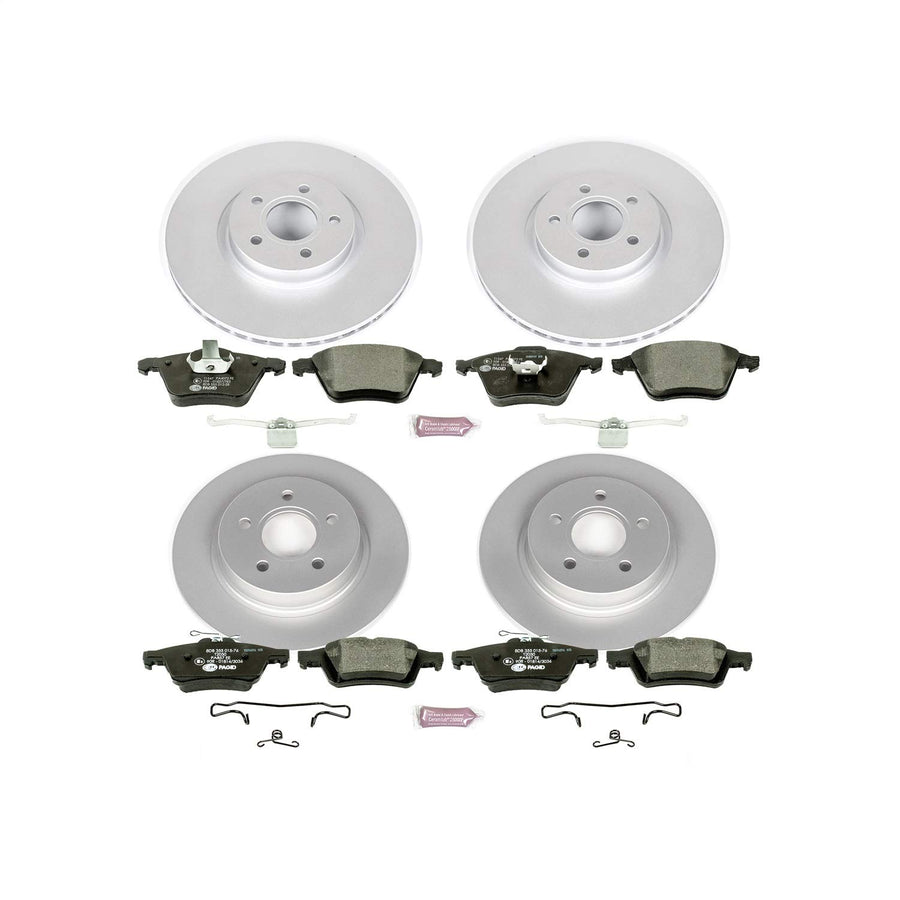Power Stop ESK5469 Euro-Stop Front & Rear Brake Kit For Volvo C70 2006-2013, Volvo S40 2006-2011, Volvo V50 2006-2011 [Model Specific]
